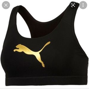 Black and Gold Puma sports bra